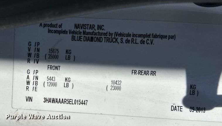 image for item EJ6870 2014 International  7300 dump truck