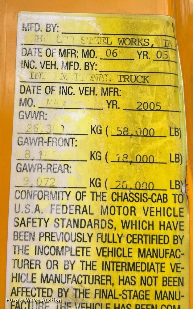 image for item EK4746 2006 International  7400 dump truck