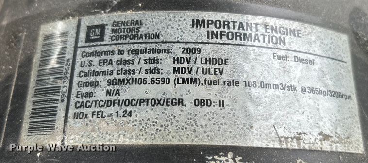 image for item EK4750 2009 Chevrolet  Silverado 3500HD truck cab and chassis