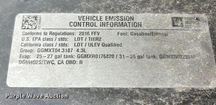 image for item EK4752 2016 Chevrolet  Silverado 1500 Double Cab pickup truck