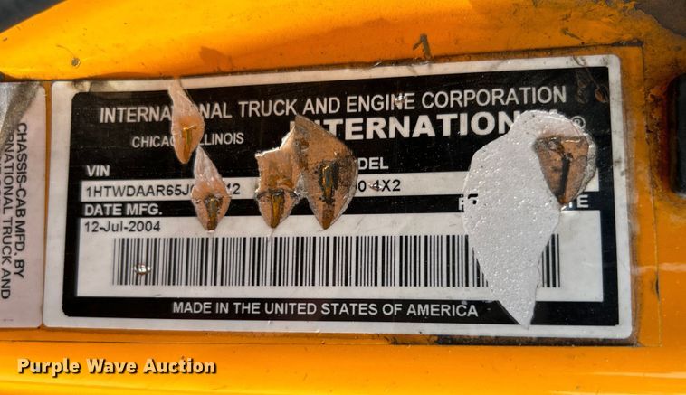 image for item EK4756 2005 International  7400 dump truck