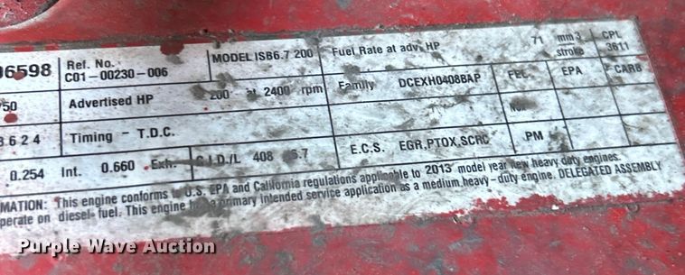 image for item EK4782 2014 Thomas Built Saf-T-Liner C2 school bus