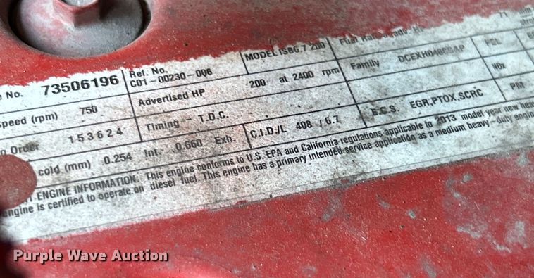 image for item EK4783 2014 Thomas Built  Saf-T-Liner C2 school bus