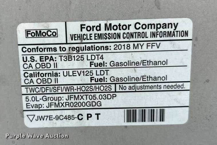 image for item EK4839 2018 Ford F150 XL SuperCab pickup truck