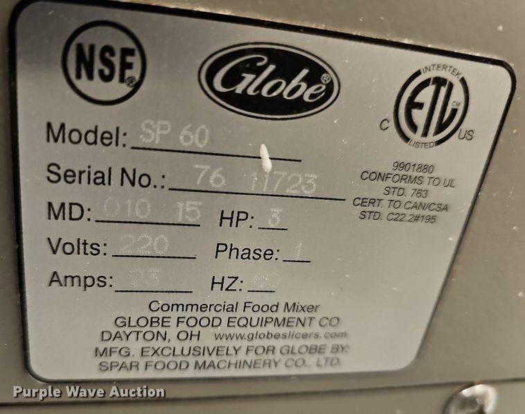 image for item EK5712 Globe  SP60 mixer