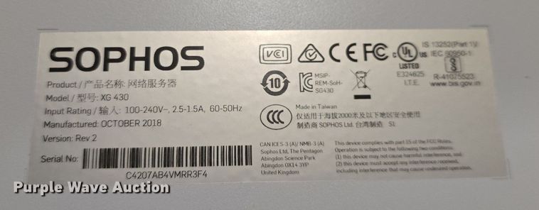 image for item EK6002 Sophos  XG 430  firewall