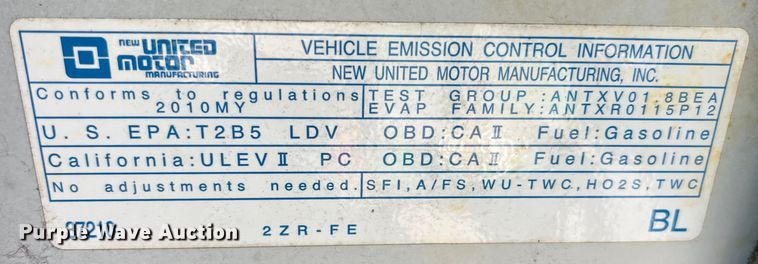 image for item EK8637 2010 Pontiac  Vibe 