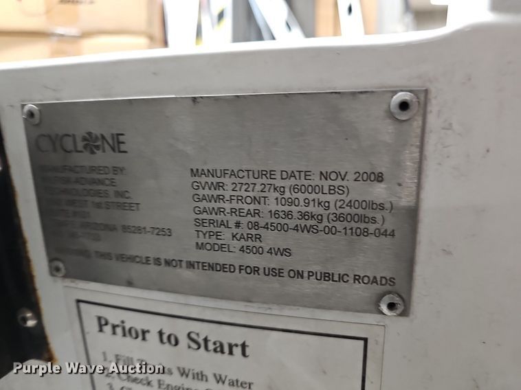 image for item IO9975 2008 Nilfisk-Advance Technologies Cyclone 4500 4WS surface cleaner