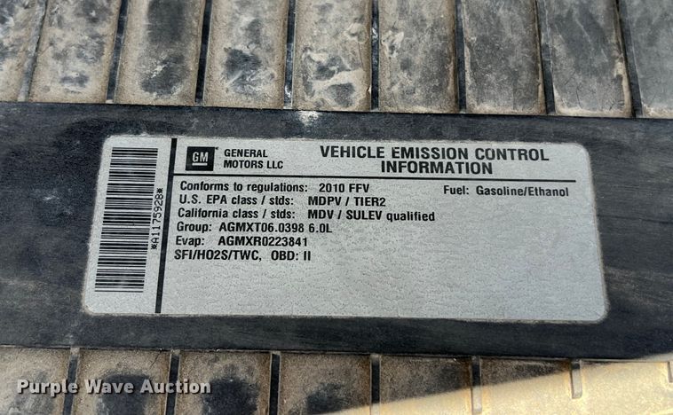 image for item LU9896 2010 Chevrolet  Express 3500 van