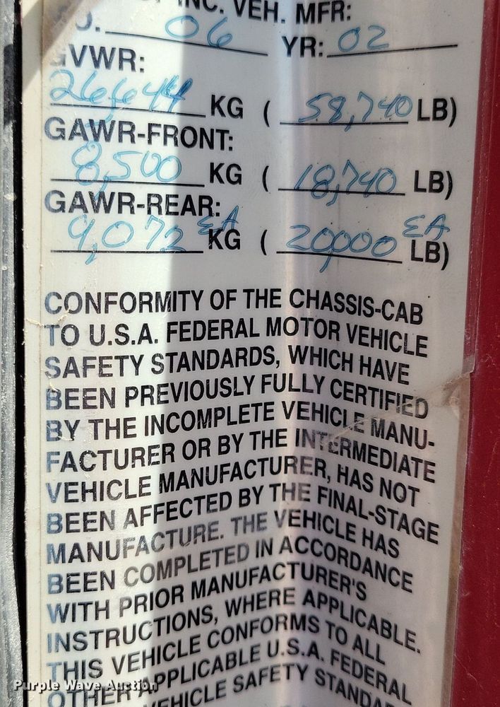 image for item MO9200 2003 Sterling LT9500 dump truck