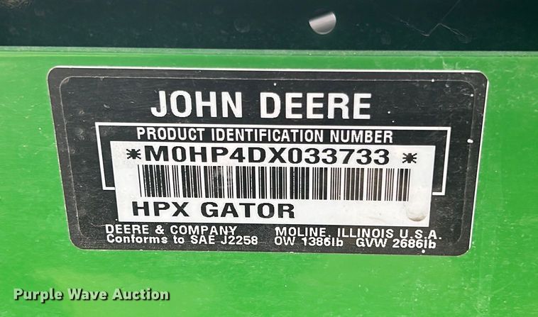 image for item MO9237 2006 John Deere  Gator HPX utility vehicle