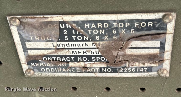 image for item MU9793 1985 AM General M923A1 truck cab and chassis