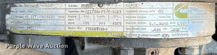 image for item MU9793 1985 AM General M923A1 truck cab and chassis