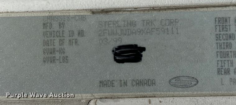 image for item MU9799 1999 Sterling water truck