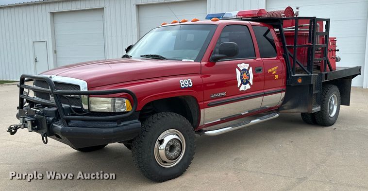 image for item NL9919 2001 Dodge Ram 3500 Quad Cab brush fire truck