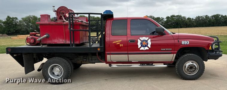 image for item NL9919 2001 Dodge Ram 3500 Quad Cab brush fire truck