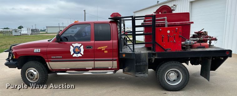 image for item NL9919 2001 Dodge Ram 3500 Quad Cab brush fire truck