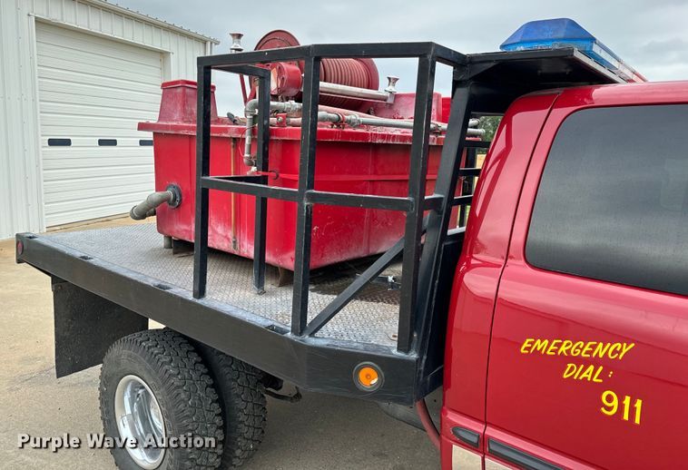 image for item NL9919 2001 Dodge Ram 3500 Quad Cab brush fire truck