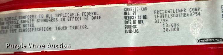 image for item NL9920 1999 Freightliner  FL70 pumper fire truck