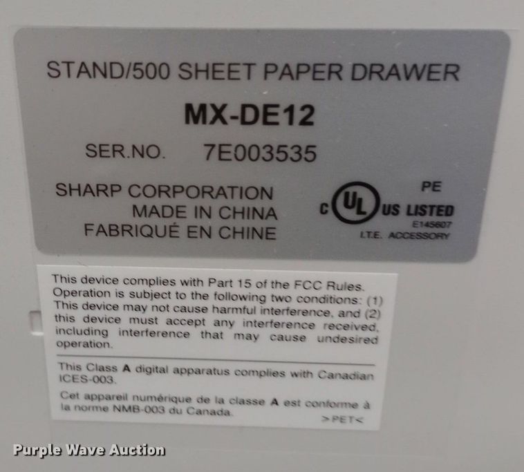 image for item NU9910 Sharp MX-M464 printer