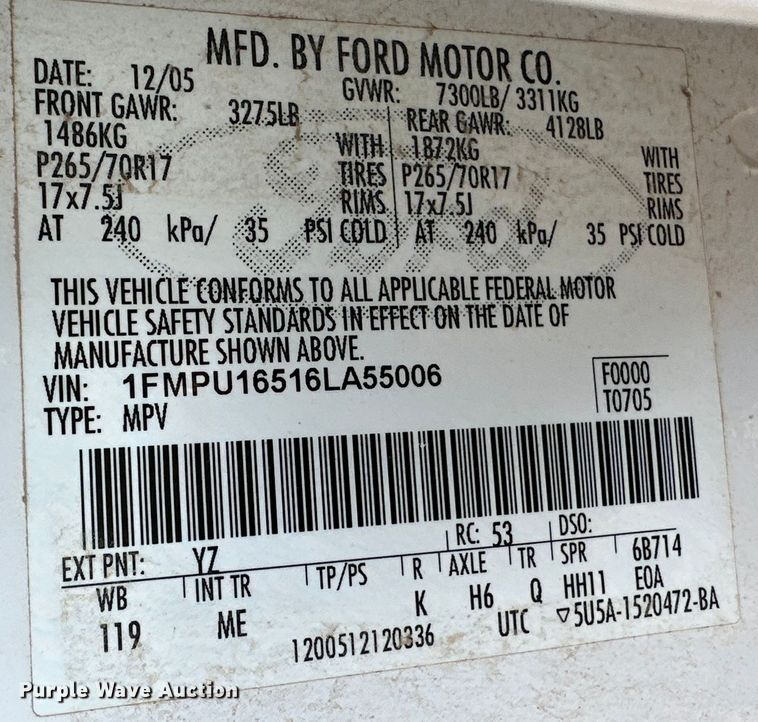 image for item OI9222 2006 Ford Expedition XLT SUV