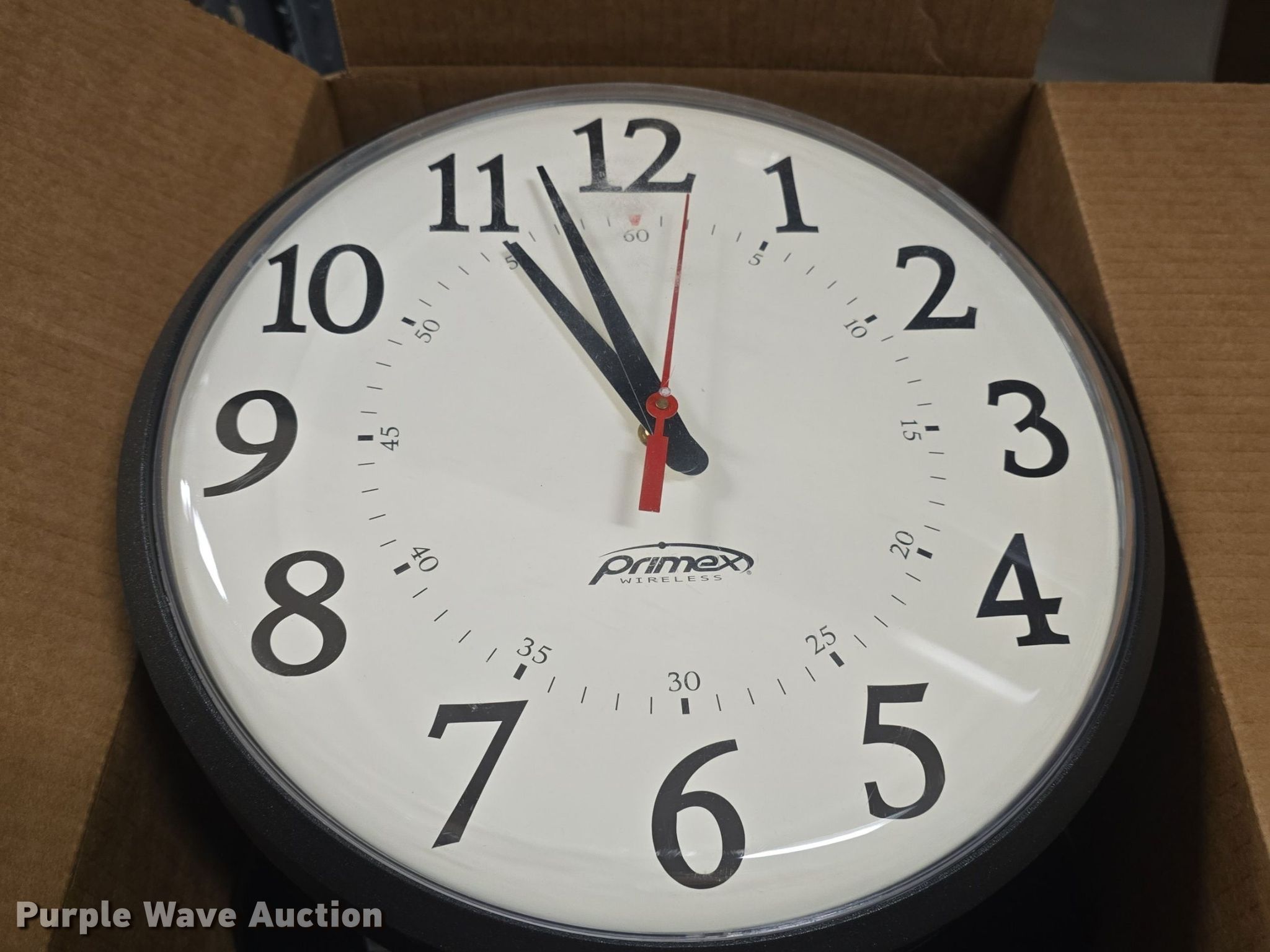 (7) Primex wall clocks in Emporia, KS Item EK6000 for sale Purple Wave
