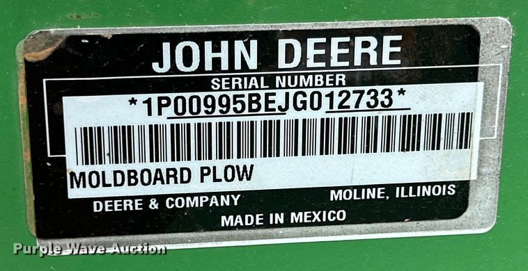 image for item DK6906 2018 John Deere 995 six bottom plow
