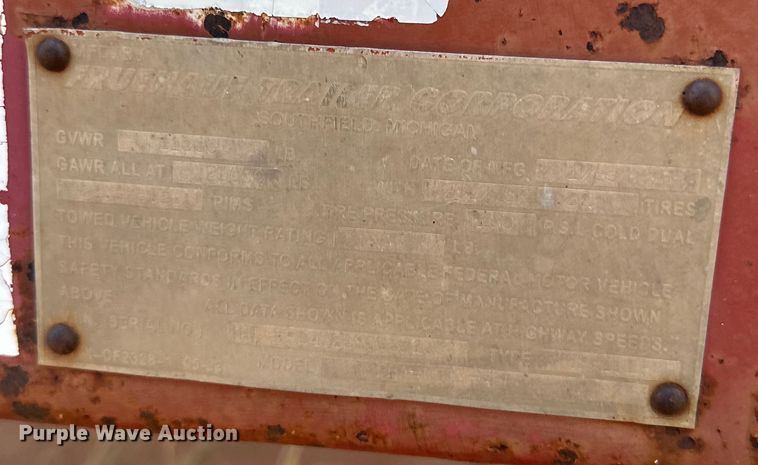 image for item DK6924 1995 Fruehauf PBA-1T2L-481 flatbed trailer