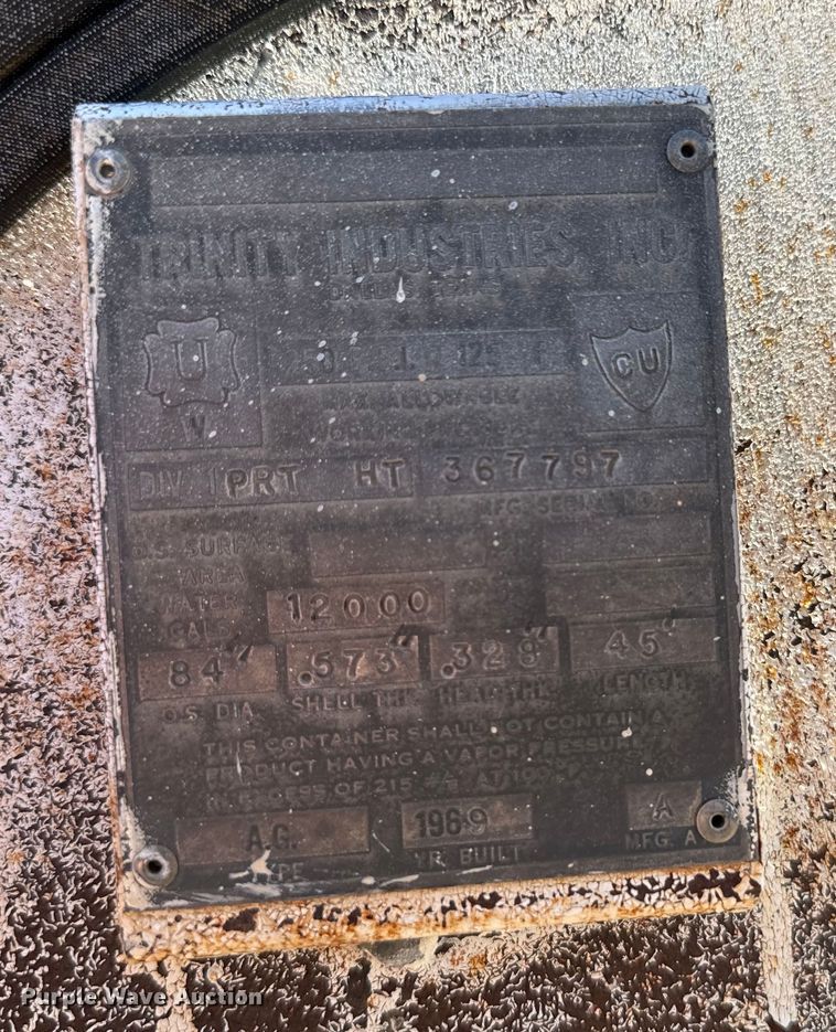 image for item DK6934 1969 Trinity Industries Bulk Anhydrous Tank