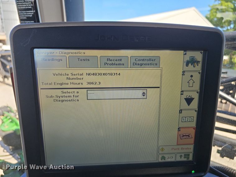 image for item DP6456 2012 John Deere 4830 sprayer