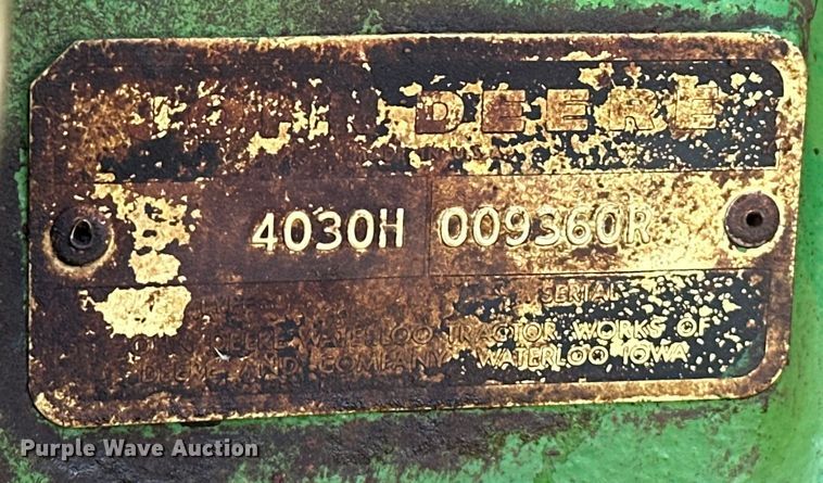 image for item NR9987 1974 John Deere 4030H tractor