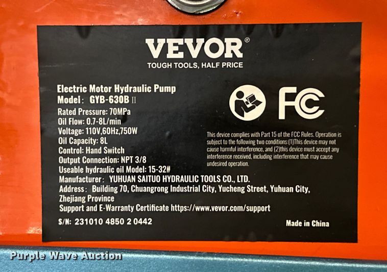 image for item OL9609 Shop built hydraulic press