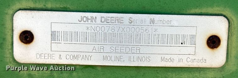 image for item OL9629 John Deere 730 air seeder