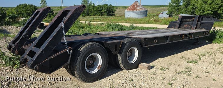 image for item DM1724 1974 Sloan lowboy equipment trailer