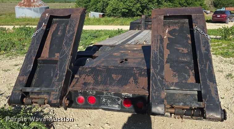 image for item DM1724 1974 Sloan lowboy equipment trailer