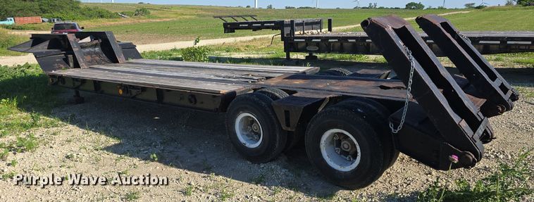 image for item DM1724 1974 Sloan lowboy equipment trailer