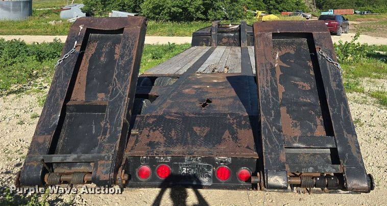 image for item DM1724 1974 Sloan lowboy equipment trailer