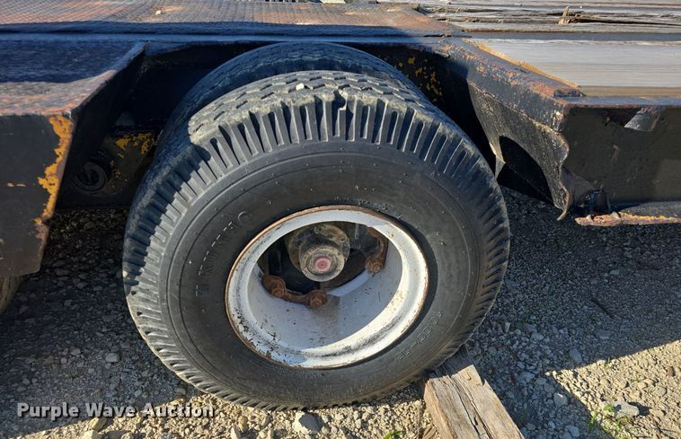 image for item DM1724 1974 Sloan lowboy equipment trailer