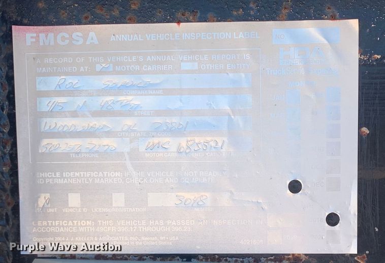 image for item DM7889 2007 Neville Built drop deck trailer