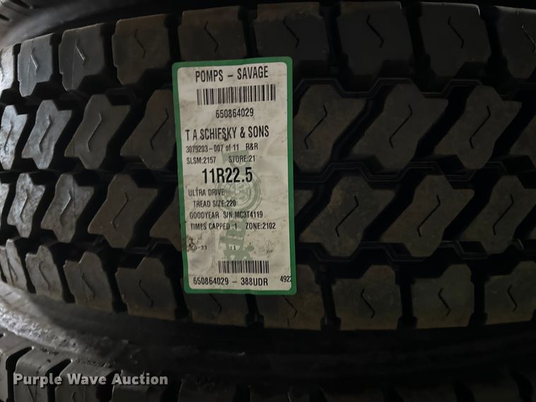 image for item DO3308 (8) 11R22.5 tires