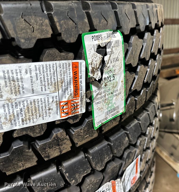 (8) 11R22.5 tires in Shakopee, MN Item DO3308 for sale Purple Wave