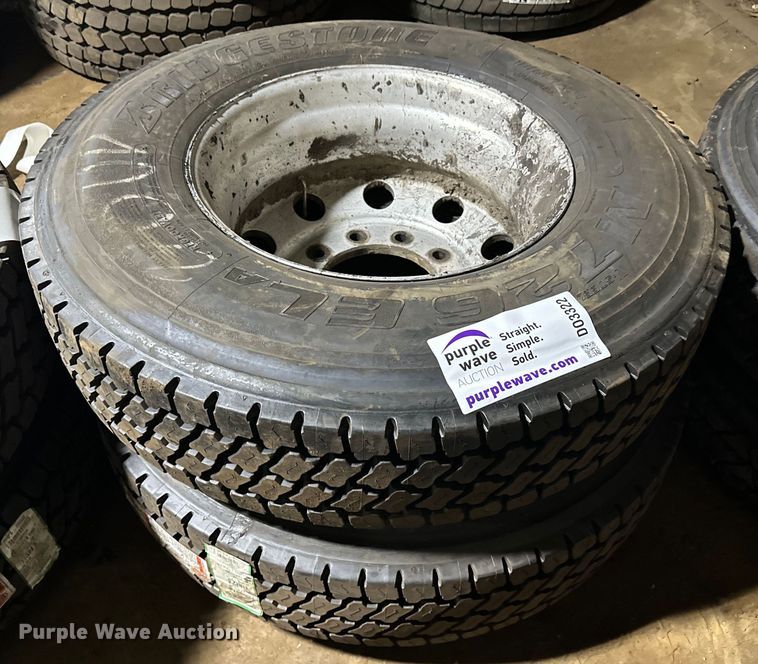 (2) 11R22.5 tires and wheels in Shakopee, MN Item DO3322 for sale
