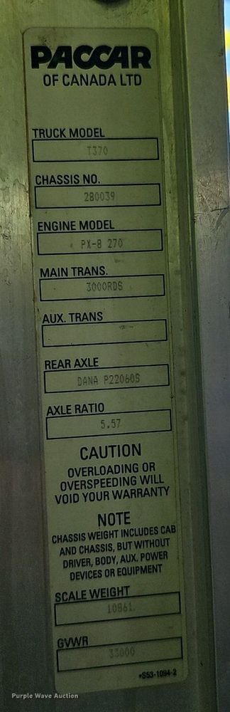 image for item DP6461 2011 Kenworth T370 propane delivery truck