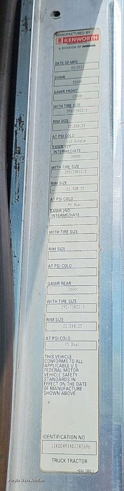 image for item DP6500 2013 Kenworth T800 semi truck