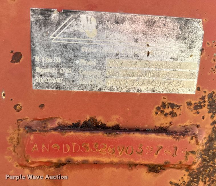 image for item DQ6795 1997 Neville Built drop deck equipment trailer