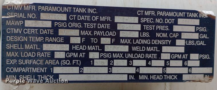 image for item DQ7202 2004 Kenworth T800 tank truck