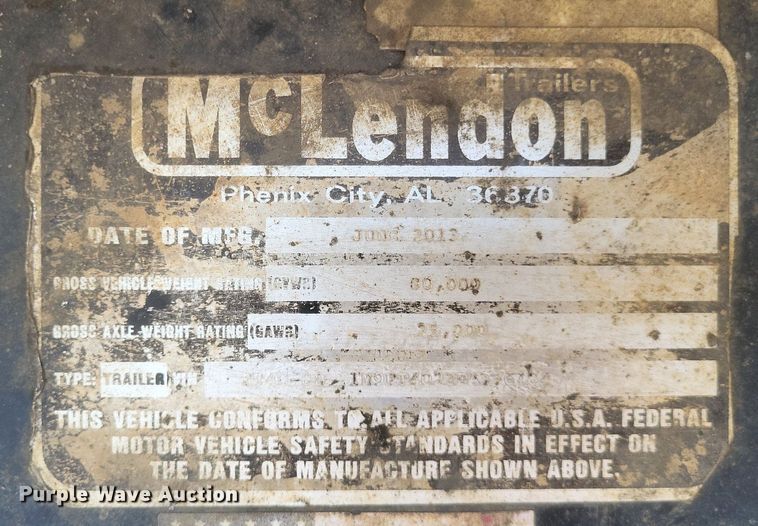 image for item DR4810 2013 McLendon log trailer 