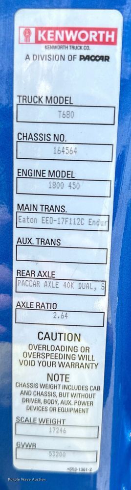 image for item DS4172 2019 Kenworth T680 semi truck