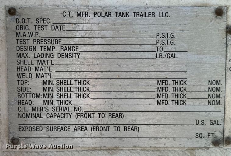 image for item DX0799 2015 Polar tank trailer