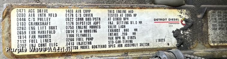 image for item EJ4365 1998 International  9100 flatbed truck